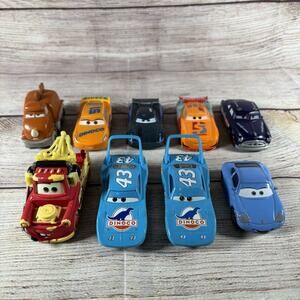 Disney Pixar Cars Diecast Metal & Plastic Lot King Dinoco Cruz Ramirez Sally